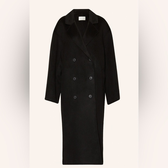LouLou De Saison Borneo Wool Cashmere Coat, XS, Black - Picture 5 of 11
